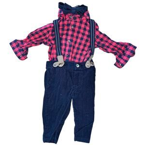 6M Baby Plaid Top and Corduroy Pants Carter's Outfit Set